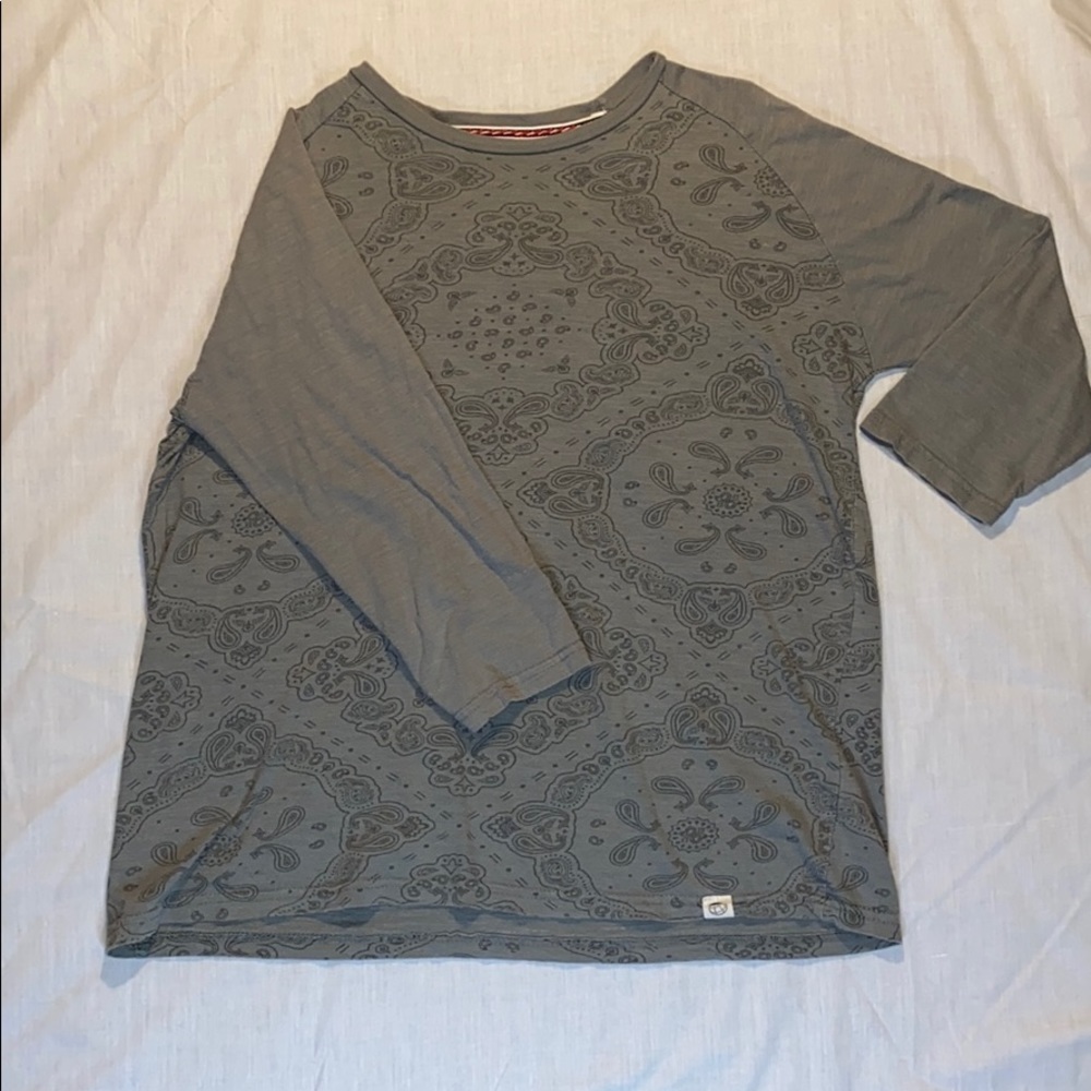 Men’s Medium 3/4 Sleeve Free Planet Bandana Shirt